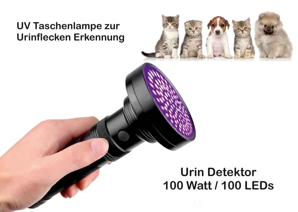 Hund Haustier Nager Animal Urin Stain Detektor LED UV Schwarz Leuchte Katze 